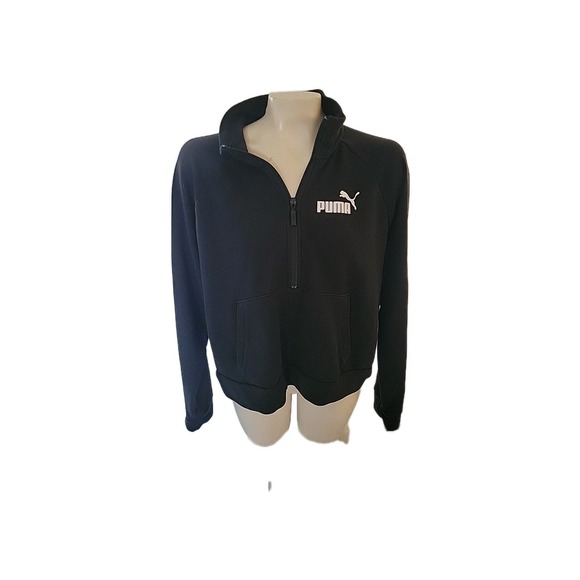 PUMA Pullover‎ Hoodie Mens Black Casual Outerwear XL Workout Athletic Athleisure - Picture 1 of 8
